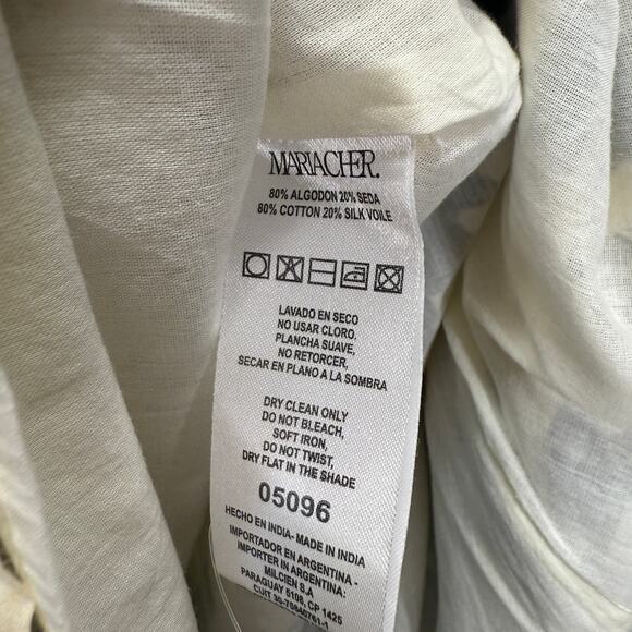 Maria Cher Formosa Carol Short Dress Mix 1 Cream Green Size L Aztec Tie Belt - Picture 9 of 10